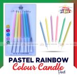 Pastel Rainbow Colour Candle Pencil