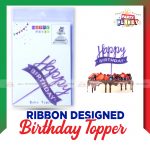 Ribbon Design Birthday Topper
