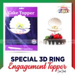 Special 3D Ring Engagement Topper Sea Shell