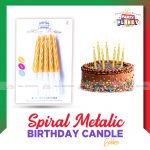 Spiral Metallic Birthday Candle Gold
