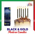 Black and Gold Modern Candles