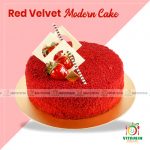 Red Velvet Modern Birthday Cake In Butwal (Min-1.5P)