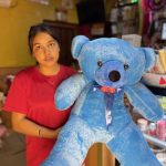 Medium big teddy with cute bow